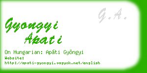 gyongyi apati business card