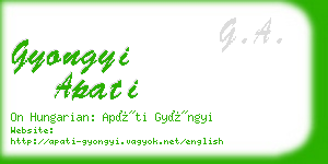 gyongyi apati business card